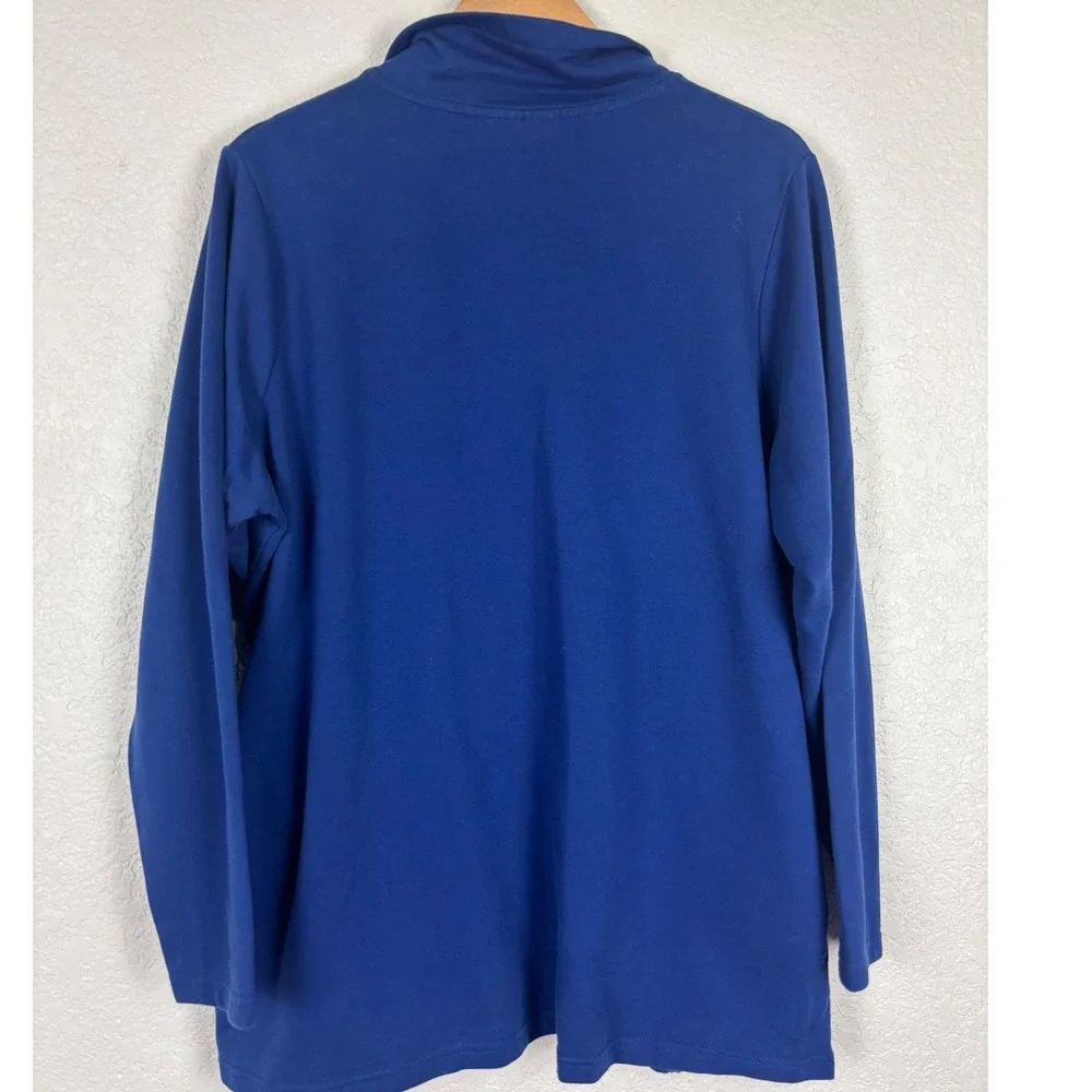 Quacker Factory Pearl Embellished Full Zip Women Jacket SZ 1X Grandmacore Granny - Picture 8 of 8